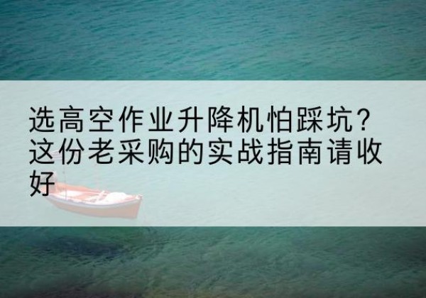 福绵高空作业升降机厂家推荐-选高空作业升降机怕踩坑？这份老采购的实战指南请收好
